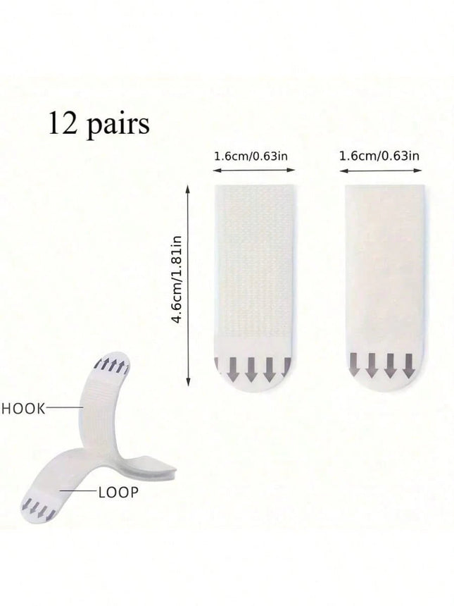 Adhesive Wall Mounting Strips – 12-Pair - Strong HoldAdhesive Hooks