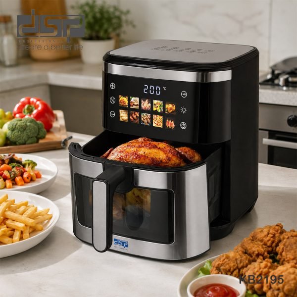 Air Fryer Digital 1600W + Bottom heating 500W 10 Liters - SmartSouks