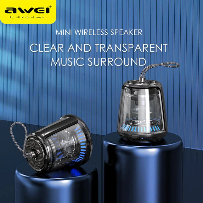AWEI Waterproof Wireless Speaker With 360 Colored Symphony Lights - SmartSouks