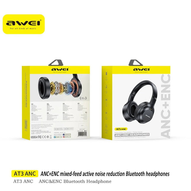 AWEI Wireless Headphone with Noise Cancellation / AWEI AT3 - SmartSouks