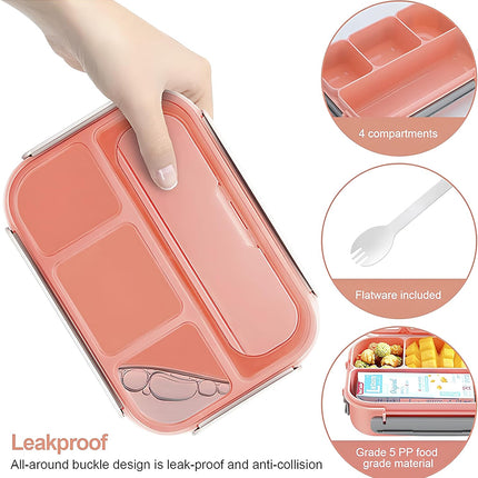 Bento Lunch Box 1300ml Pink - SmartSouks
