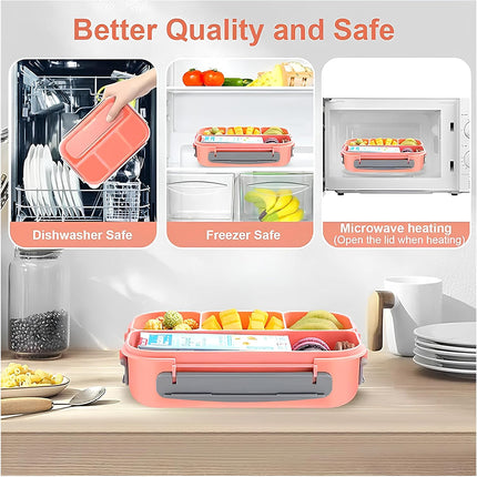 Bento Lunch Box 1300ml Pink - SmartSouks