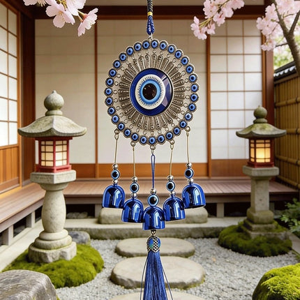 Blue Evil Eye Wind Chime – Lucky Hanging DecorationWind Chime