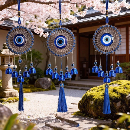 Blue Evil Eye Wind Chime – Lucky Hanging DecorationWind Chime