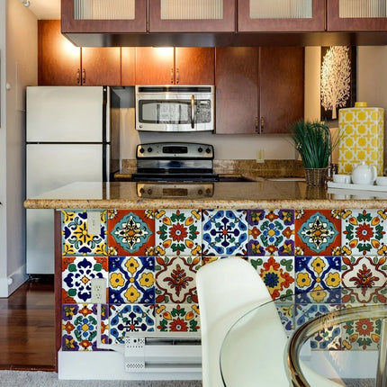 Bohemian Style Ceramic Wall Stickers 30pcs 10x10cm - SmartSouks