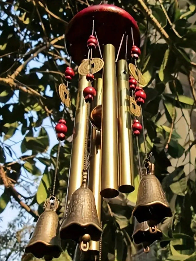 Bronze Wind Chime with Bells and Coins - SmartSouks