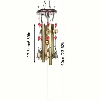 Bronze Wind Chime with Bells and Coins - SmartSouks