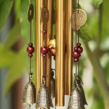 Bronze Wind Chime with Bells and Coins - SmartSouks