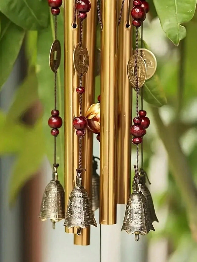 Bronze Wind Chime with Bells and Coins - SmartSouks
