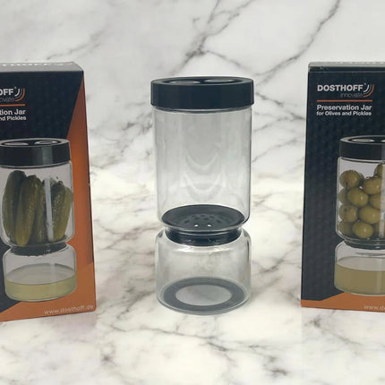 Olive & Pickles Flip Glass Jar  1040 ml