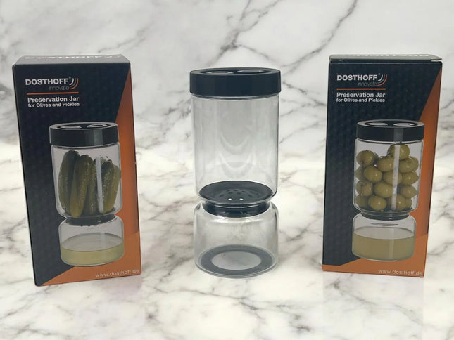 Olive & Pickles Flip Glass Jar  1040 ml