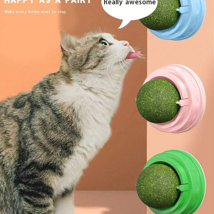 Catnip Ball With Rotating Feature For Grinding Teeth And Cleaning - SmartSouks