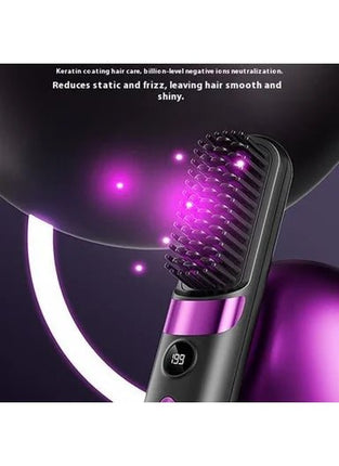 Cordless Ceramic Hair Straightener Hot Comb - SmartSouks