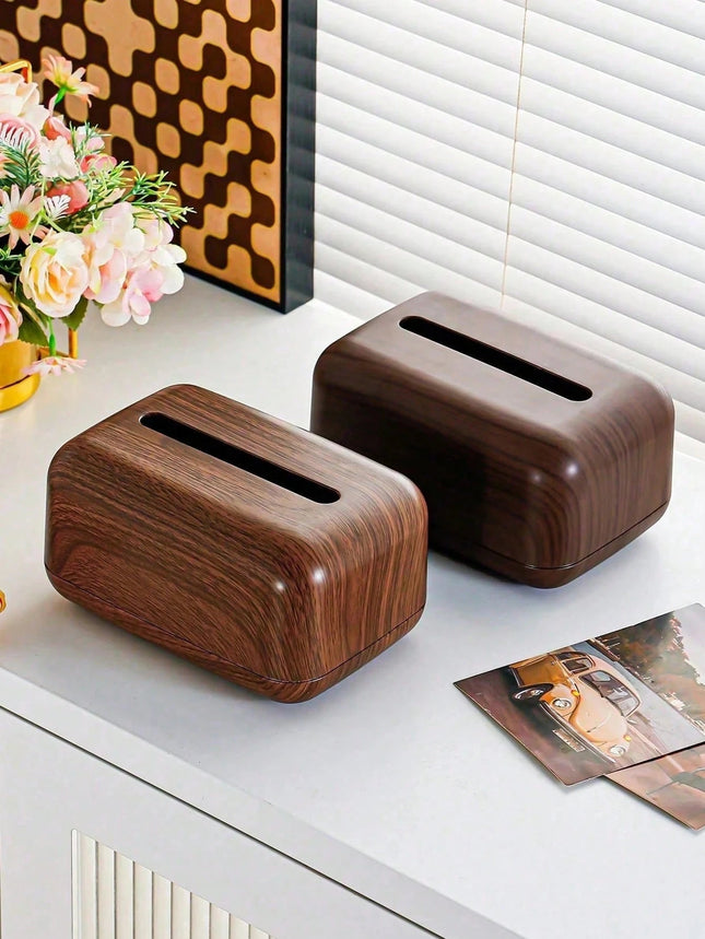Dark Brown Large-Capacity Tissue Box - SmartSouks