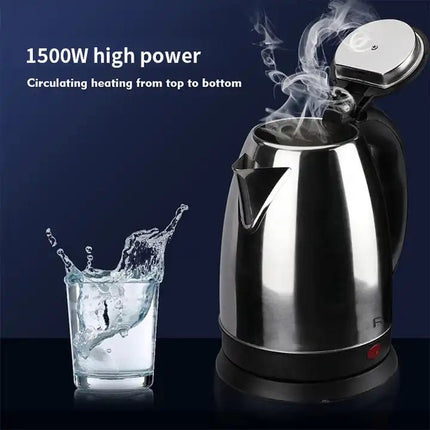 Electric Kettle Water Warmer 2L Stainless Steel - SmartSouks