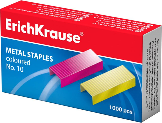 ErichKrause Colored Metal Staples no.10 - 1000 pcs - SmartSouks