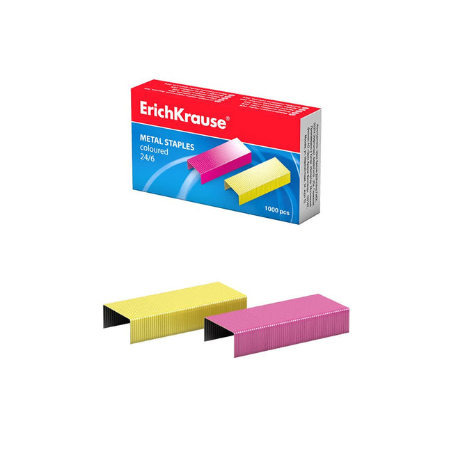 ErichKrause Colored Metal Staples no.24/6 - 1000 pcs - SmartSouks
