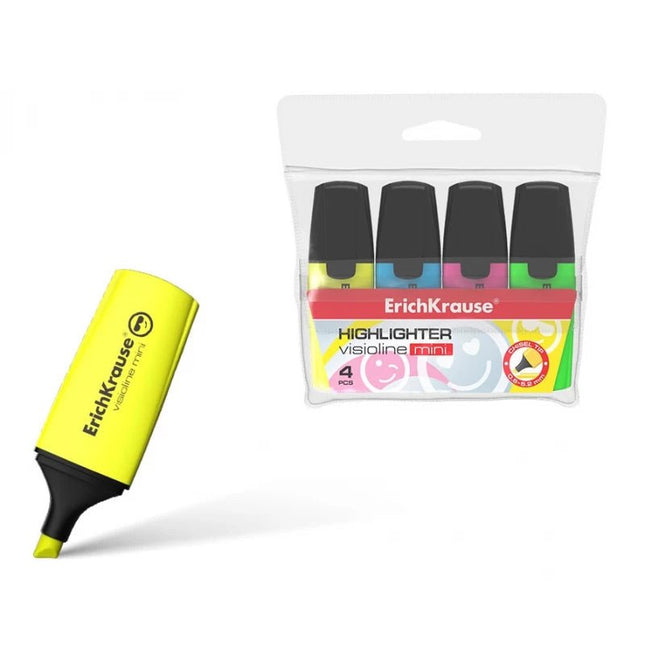 ErichKrause Highlighter 4Pcs Assorted Colors - SmartSouks