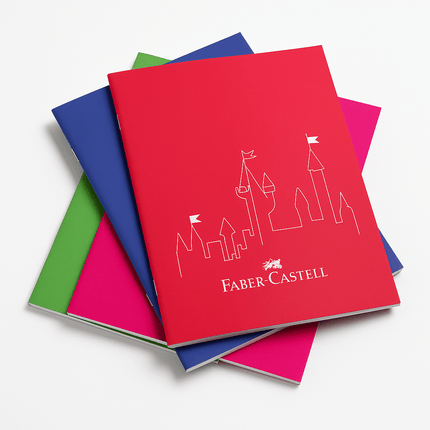 Faber-Castell Stitched Copybook 2Lines English A5 48 sheets 70g - Multicolor - SmartSouks