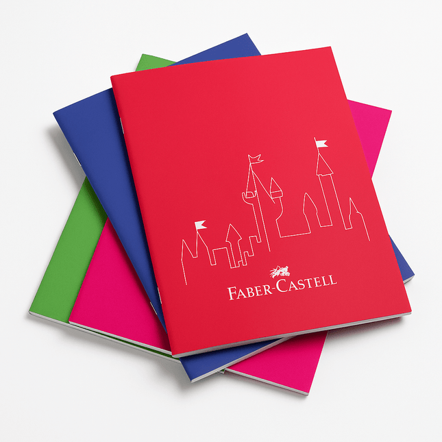 Faber-Castell Stitched Copybook 2Lines English A5 48 sheets 70g - Multicolor - SmartSouks