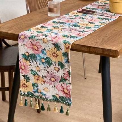 Floral Jacquard Table Runner 30*200cm - SmartSouks