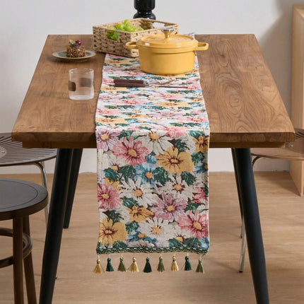 Floral Jacquard Table Runner 30*200cm - SmartSouks