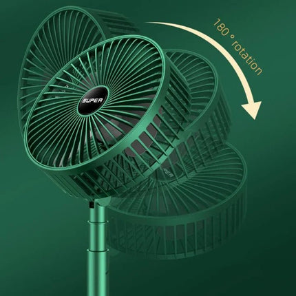Foldable Desk Fan 3 Speeds, 180° Tilt Adjustable Rechargeable Fan - SmartSouks