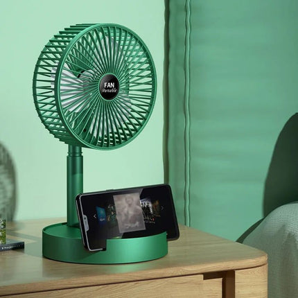 Foldable Desk Fan 3 Speeds, 180° Tilt Adjustable Rechargeable Fan - SmartSouks