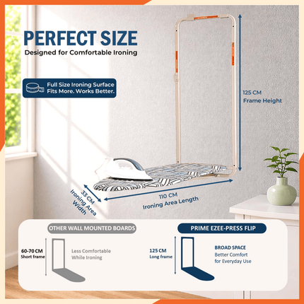Foldable Wall-Mounted Ironing Board (110x33cm)