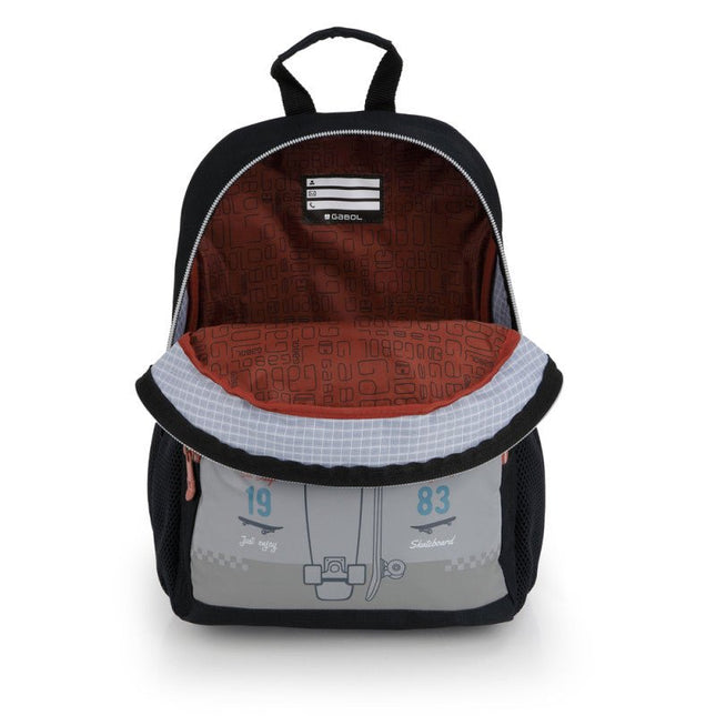 Gabol School Backpack 1 Parts Trick 31x41x16cm238506/2026 Grey-Black