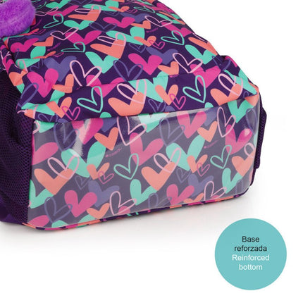 Gabol School Backpack 2 Parts Kokoro Hearts 34x46x20cm237896/2026 Purple