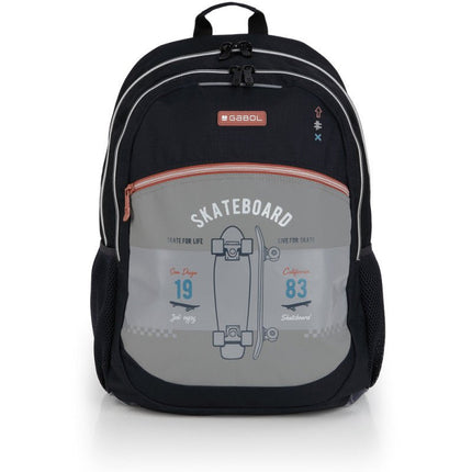 Gabol School Backpack 2 Parts Trick 34x46x20cm238596/2026 Grey-Black
