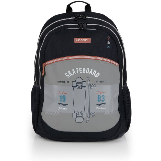Gabol School Backpack 2 Parts Trick 34x46x20cm238596/2026 Grey-Black