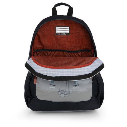 Gabol School Backpack 3 Parts Trick 32x44x18cm238540/2026 Grey-Black