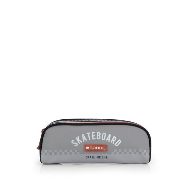 Gabol School Pencil Case 2 Parts Trick 22x8x6cm238531/2026 Grey-Black