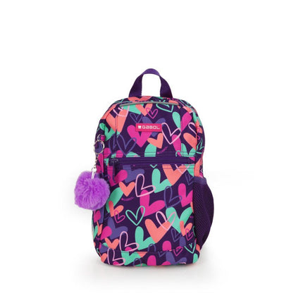 Gabol School Small Backpack 1 Parts Kokoro Hearts 22x30x16cm237887/2026 Purple