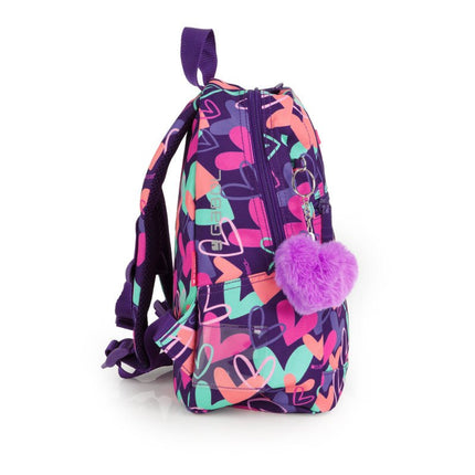 Gabol School Small Backpack 1 Parts Kokoro Hearts 22x30x16cm237887/2026 Purple