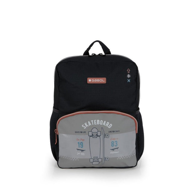 Gabol School Small Backpack 1 Parts Trick 25x33x12cm238521/2026 Grey-Black