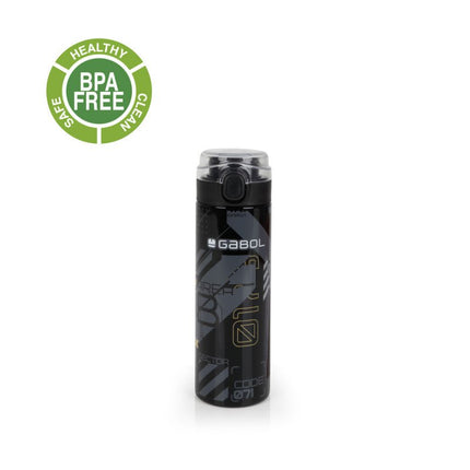 Gabol School Stainless Steel Bottle Byte 6.5x22.5x6.5cm 600ML238652/2026 Black