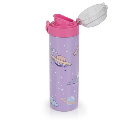 Gabol School Stainless Steel Bottle Cosmos 6.5x22.5x6.5cm 600ML237452/2026 Light Purple