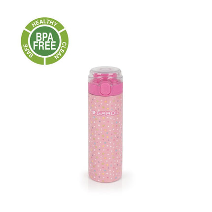 Gabol School Stainless Steel Bottle Glam 6.5x22.5x6.5cm 600ML237652/2026 Pink