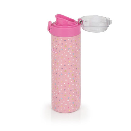 Gabol School Stainless Steel Bottle Glam 6.5x22.5x6.5cm 600ML237652/2026 Pink