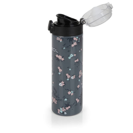 Gabol School Stainless Steel Bottle Secret 6.5x22.5x6.5cm 600ML238052/2026 Grey