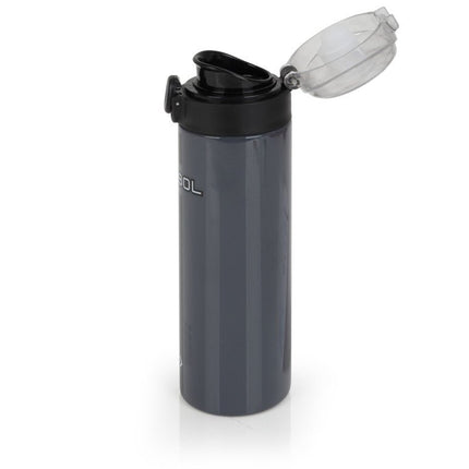 Gabol School Stainless Steel Bottle Soul 6.5x22.5x6.5cm 600ML238852/2026 Black-Grey