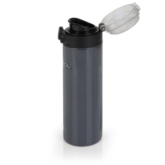 Gabol School Stainless Steel Bottle Soul 6.5x22.5x6.5cm 600ML238852/2026 Black-Grey