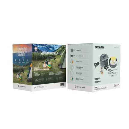 Green Lion 10 IN 1 Camping Cookware - BlackCamping Cooker