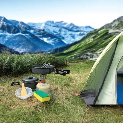 Green Lion 10 IN 1 Camping Cookware - BlackCamping Cooker