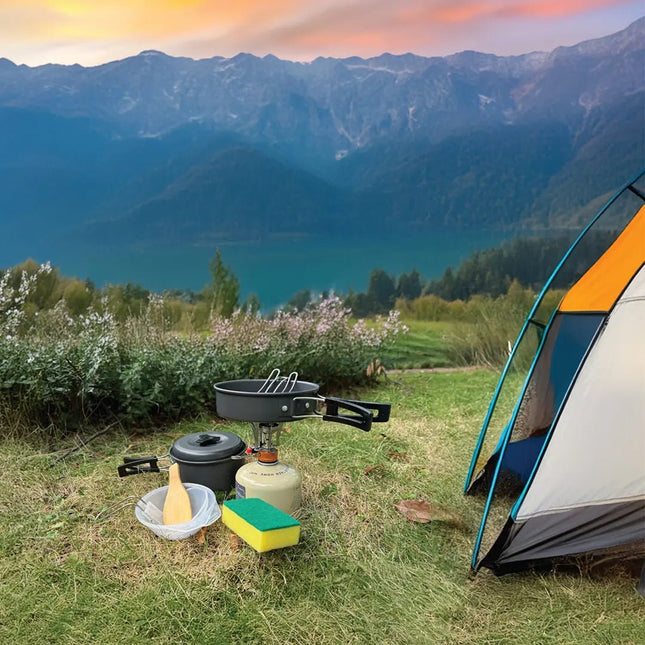 Green Lion 10 IN 1 Camping Cookware - BlackCamping Cooker