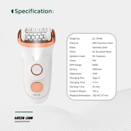 Green Lion 2 in 1 Epilator - Shave, Trim, EpilateEpilator