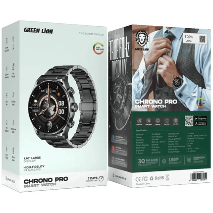 Green Lion Chrono Pro Smart Watch (Silver)Smart Watches
